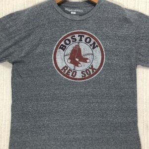 Wright & Ditson Boston Red Sox Heather Gray Distressed Graphic T-Shirt XL